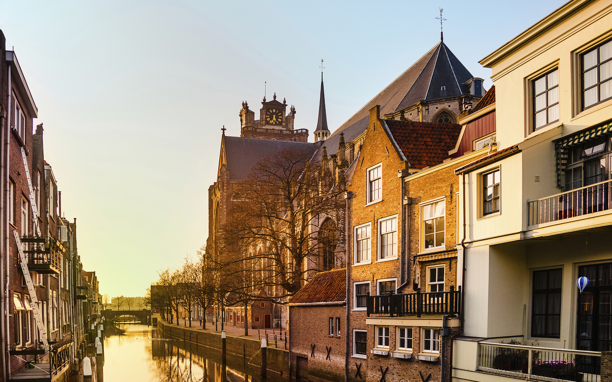 Kanal in Dordrecht, Niederlande