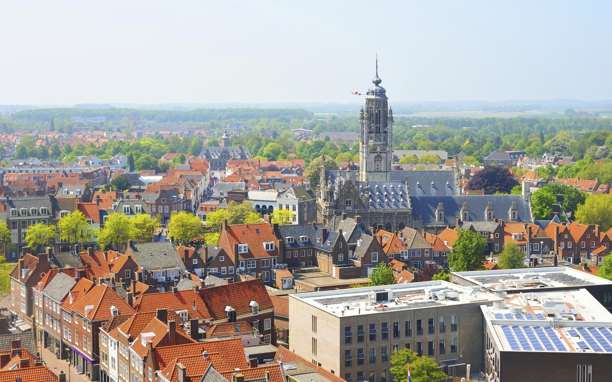 Luftaufnahme von Middelburg, Niederlande