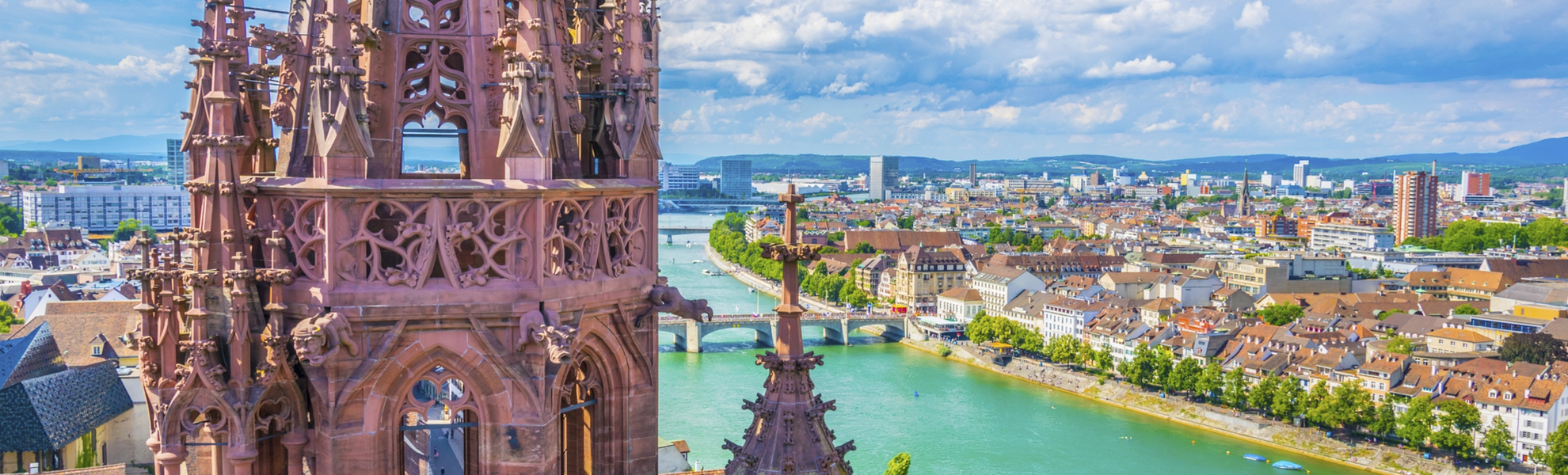 Der Rhein bei Basel, Schweiz