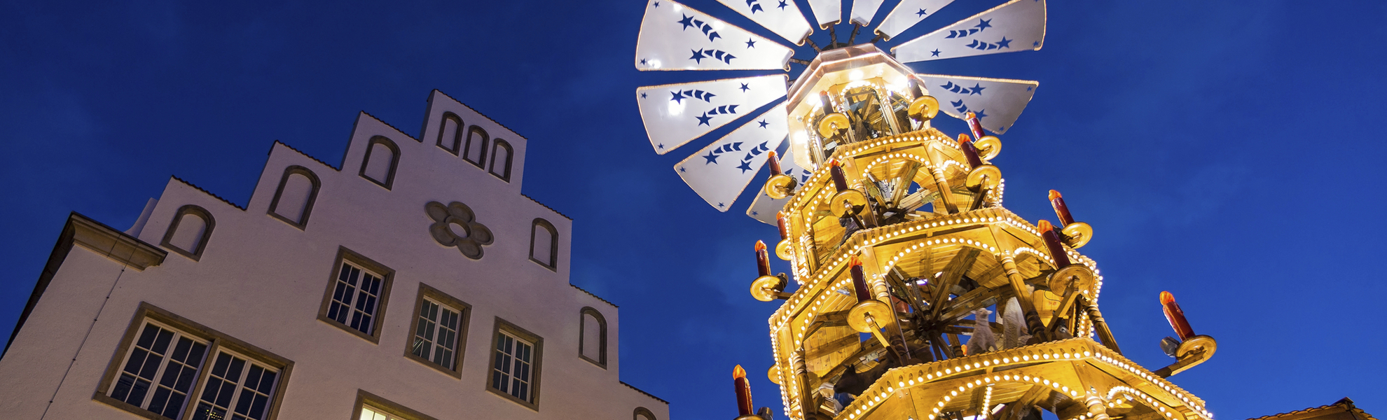 Weihnachtsmarkt in Rostock, Deutschland