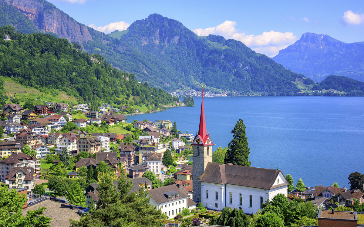Der Vierwaldstaettersee in Luzern, Schweiz