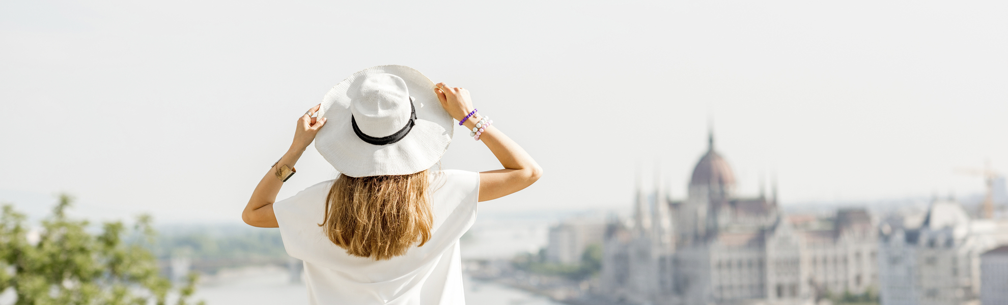 Touristin in Budapest, Ungarn