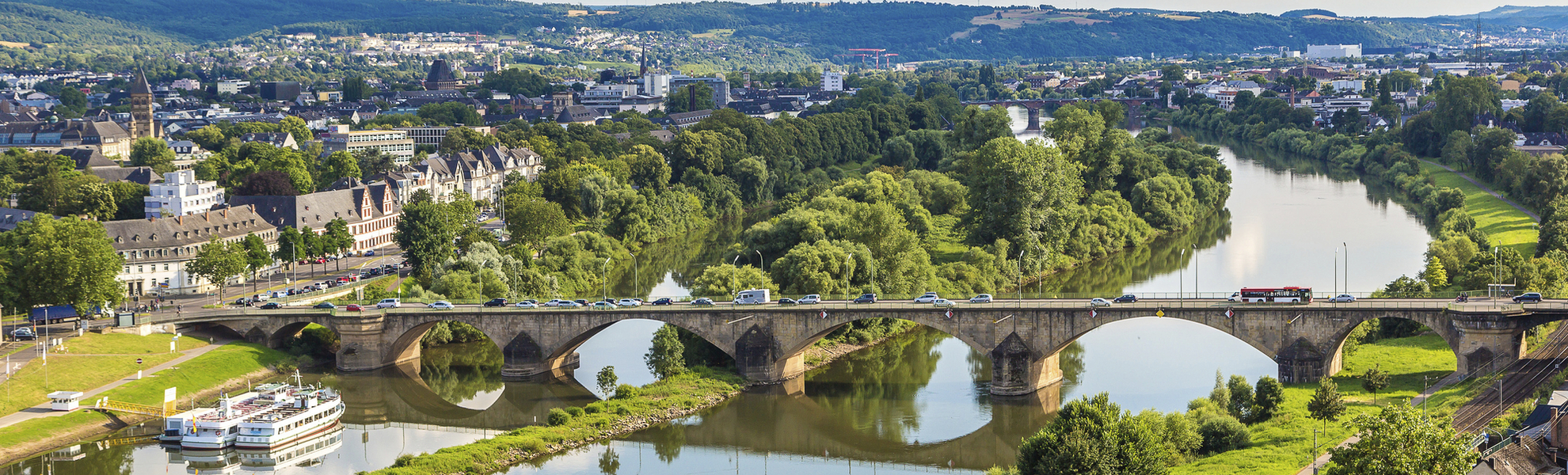 Luftansicht von Trier, Deutschland