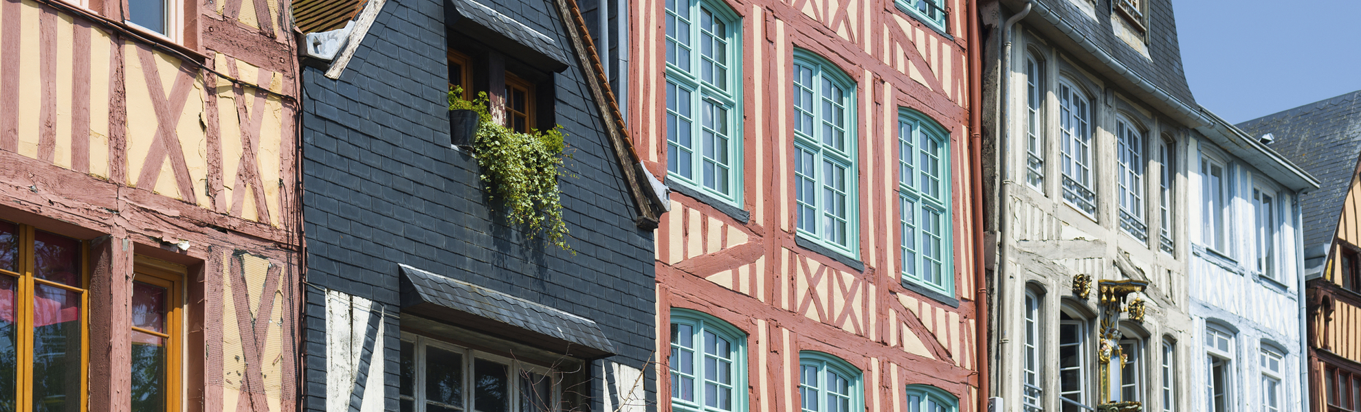 Haeuser in Rouen, Frankreich