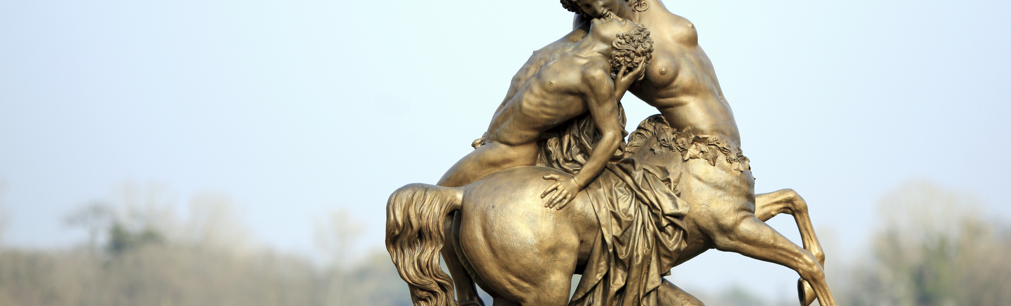 Statue im Parc de la Tête d'Or in Lyon, Frankreich