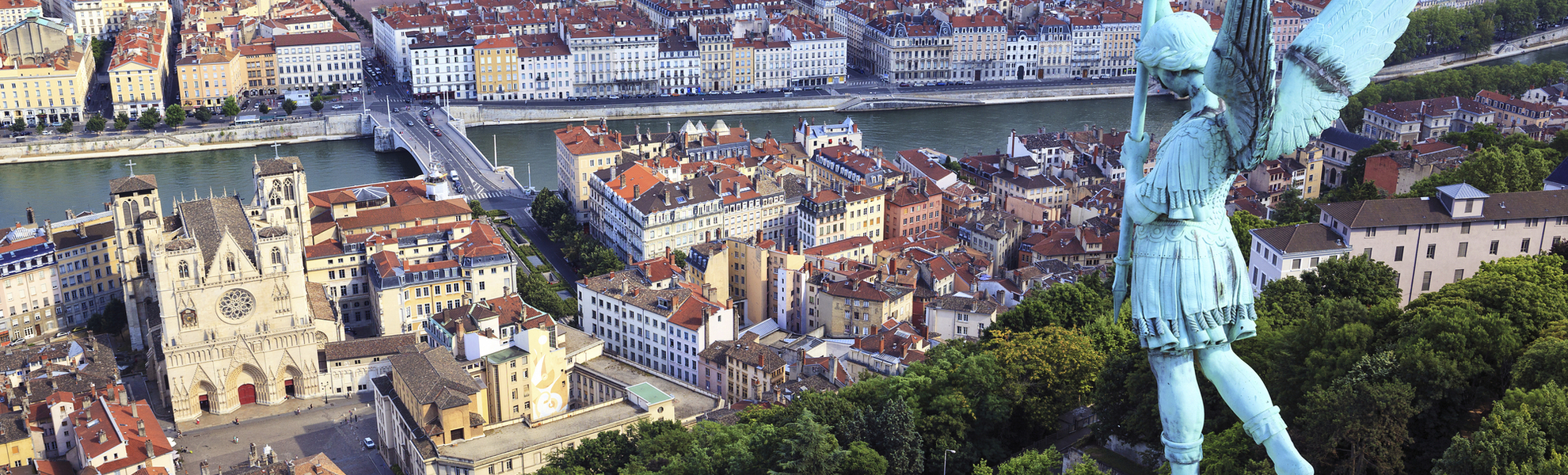 Blick über die Dächer von Lyon, Frankreich