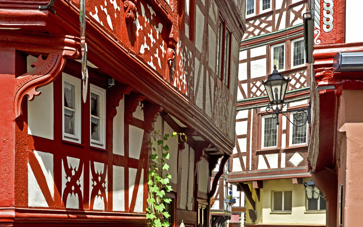 Holzhaeuser in Bernkastel, Deutschland