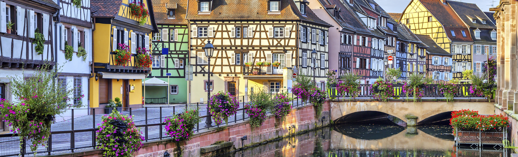 Bunte Häuser in Colmar, Frankreich