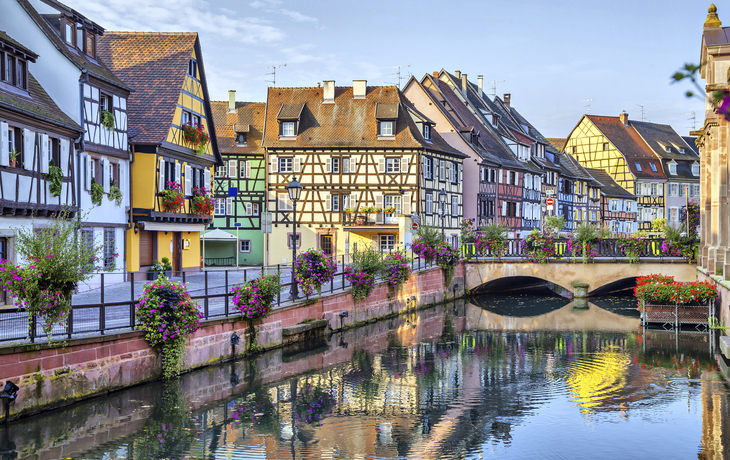 Bunte Häuser in Colmar, Frankreich