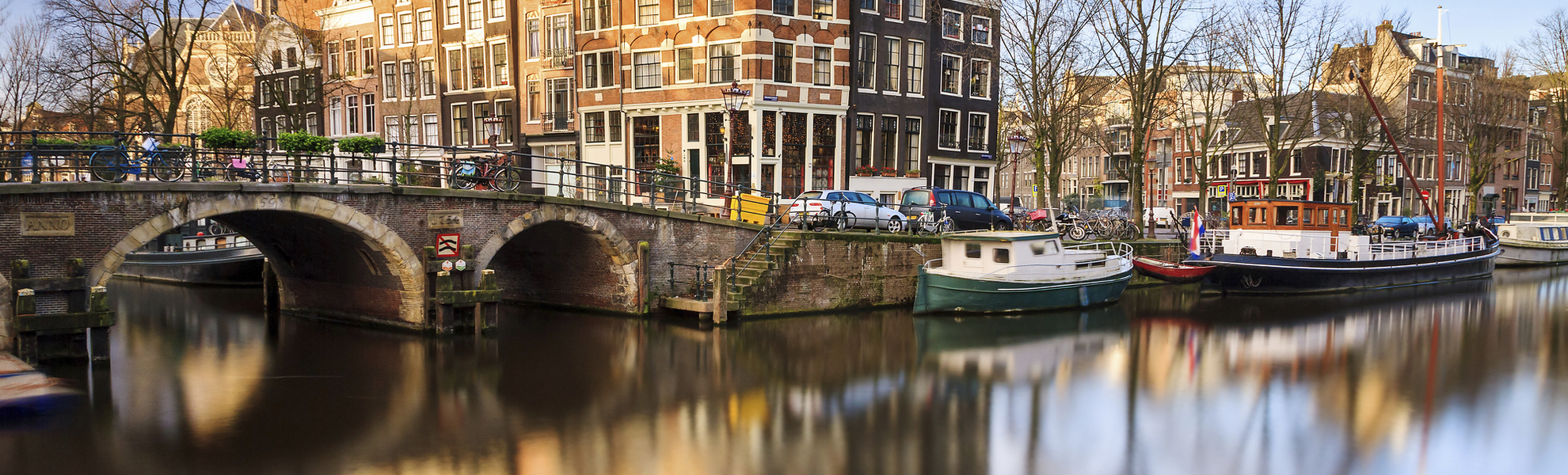 Gracht in Amsterdam, Niederlande