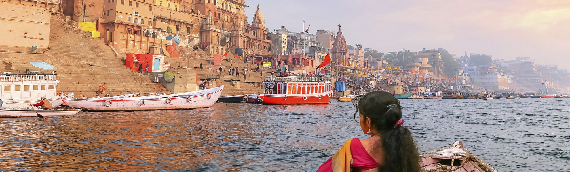 Fluss Ganges in Varanasi, Indien
