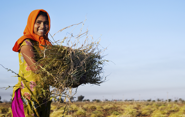 traditionell gekleidete Inderin