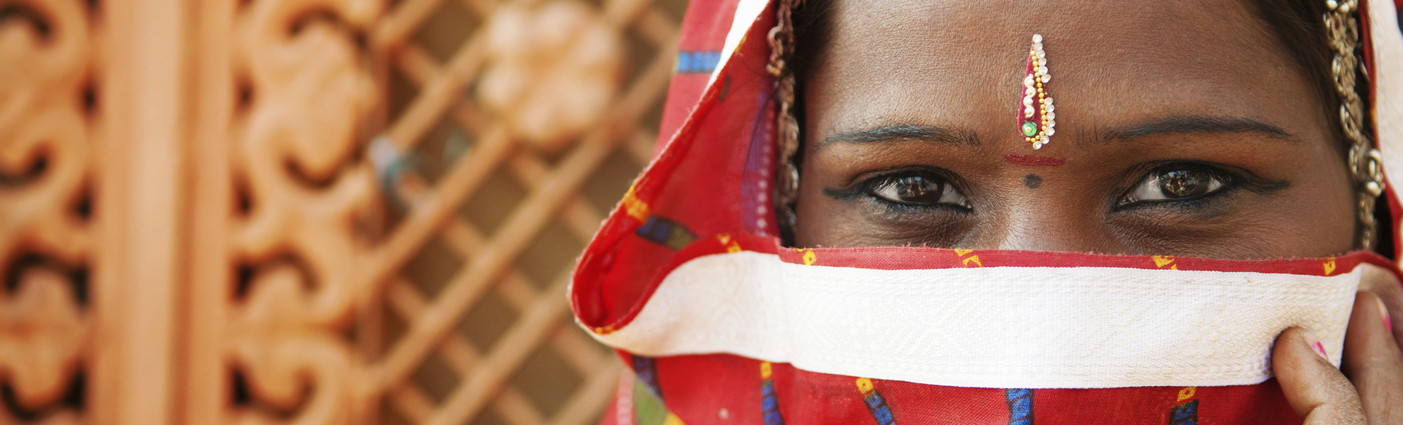 traditionell gekleidete Inderin