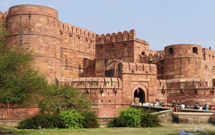 Rotes Fort in der Stadt Agra, Indien