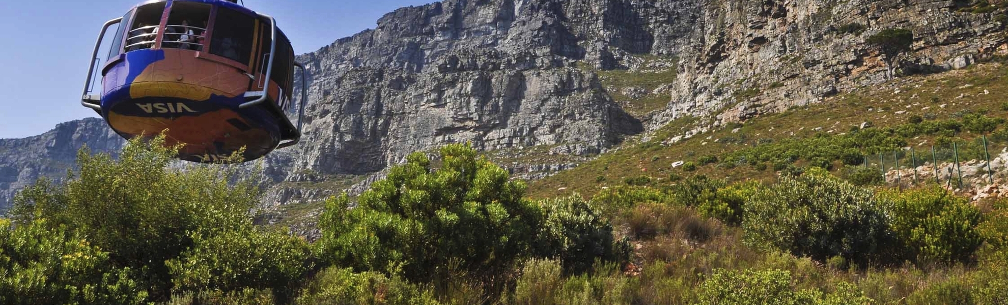 Seilbahn hoch auf den Tafelberg in Kapstadt, Südafrika