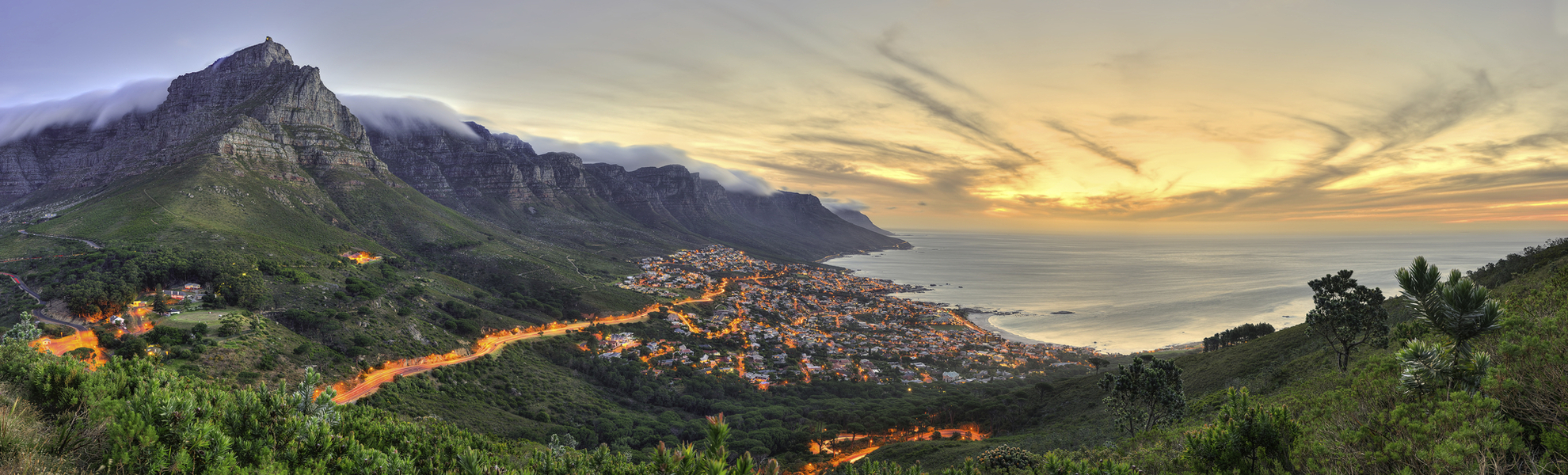 Panoramasicht auf Kapstadt, Südafrika