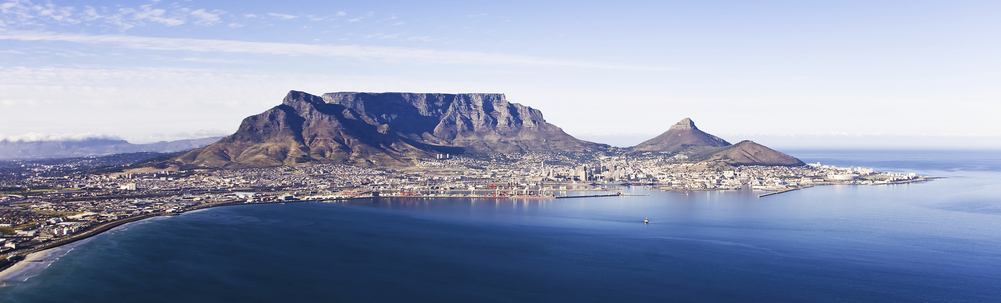 Blick auf den Tafelberg, Suedafrika