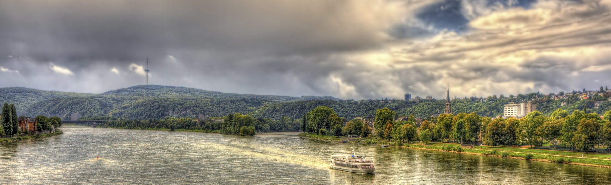 Rhein in der Nähe von Koblenz, Deutschland