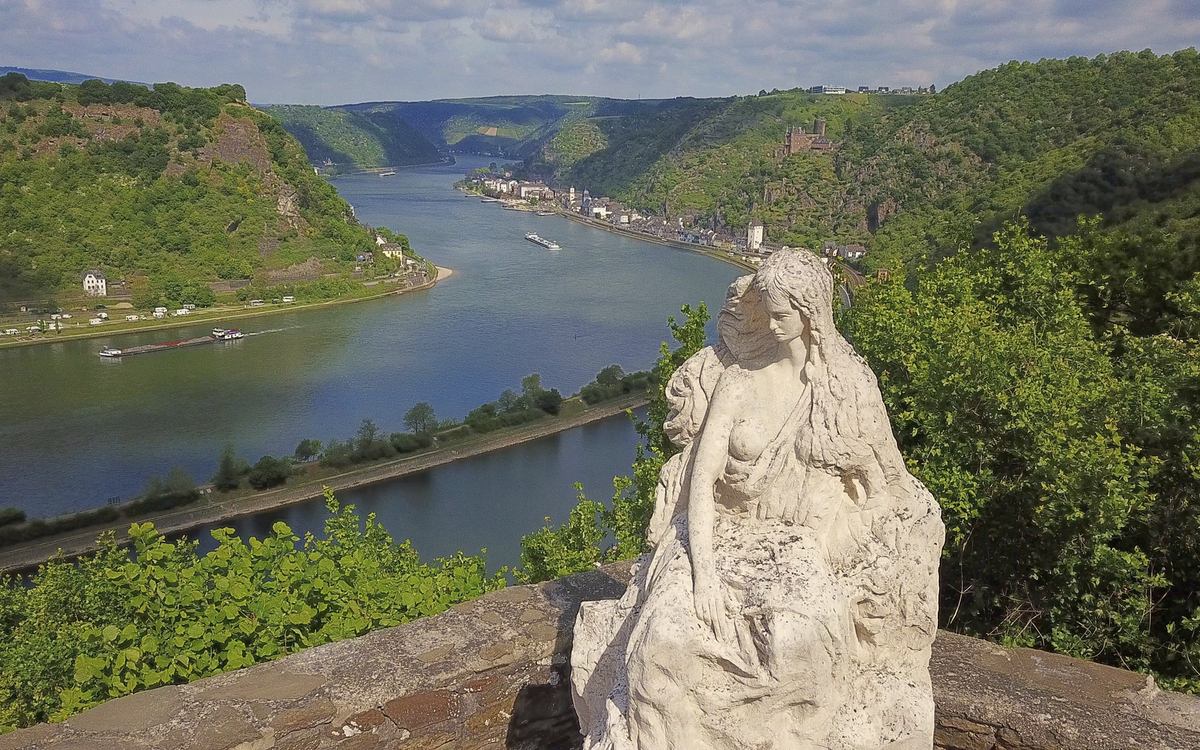 Der Rhein bei St Goarhausen, Deutschland