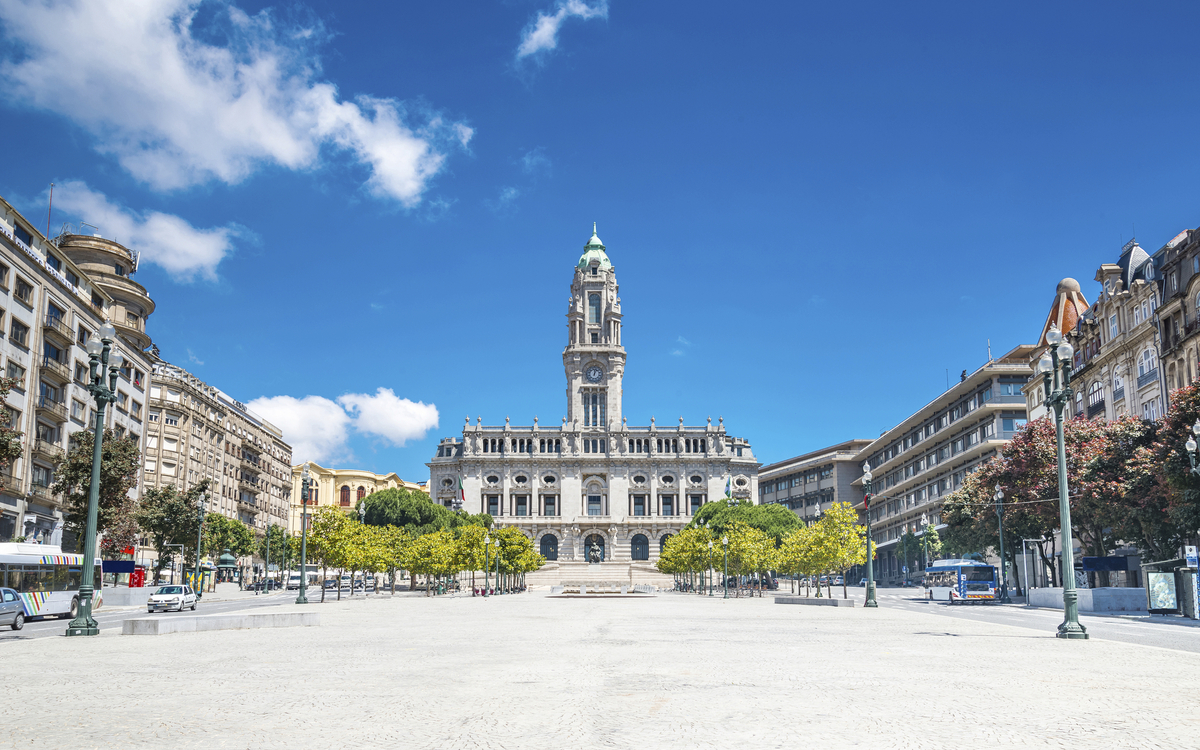 Rathaus von Porto, Portugal