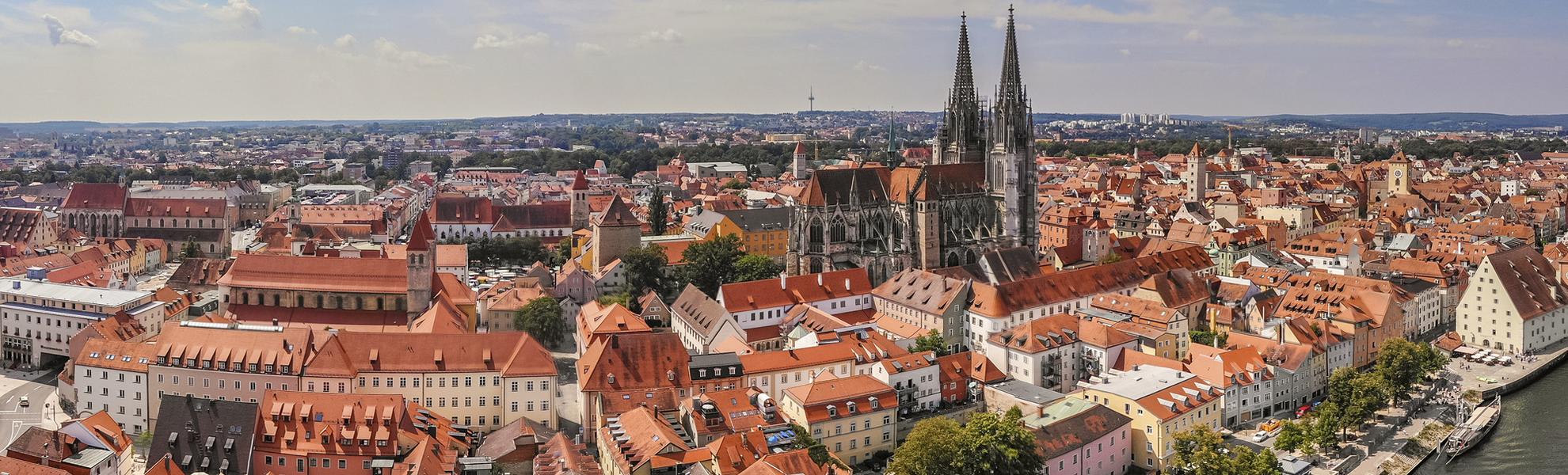 Panorama von Regensburg, Deutschland