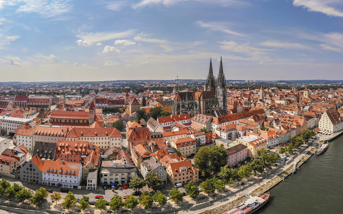 Panorama von Regensburg, Deutschland