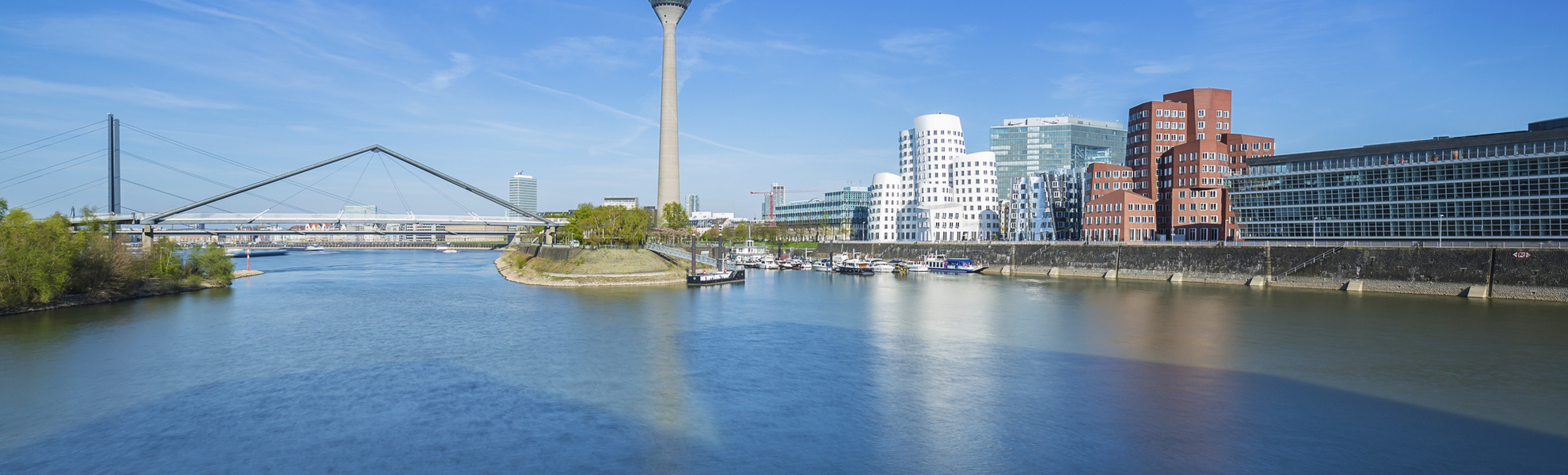 Rhein in Düsseldorf, Deutschland
