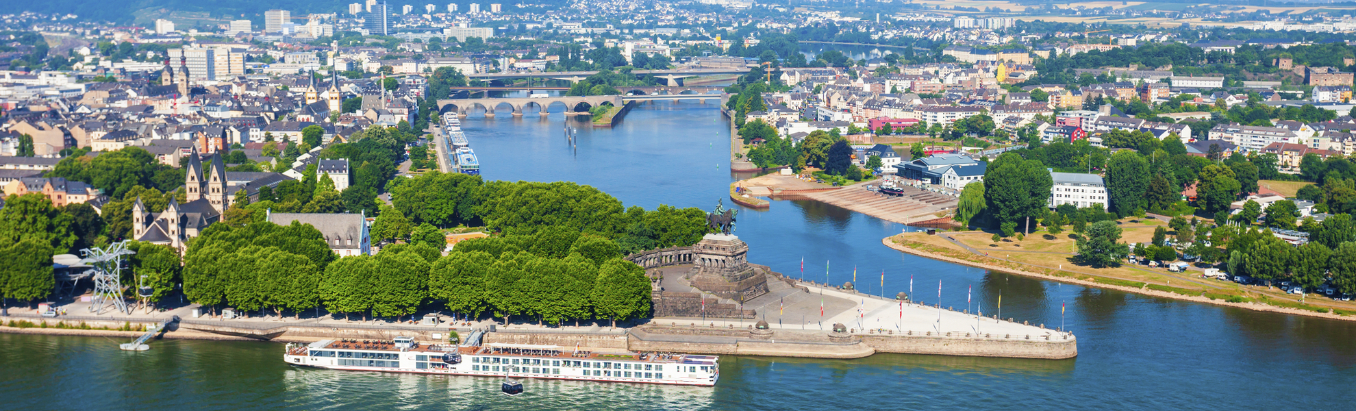 Deutsches Eck in Koblenz, Deutschland