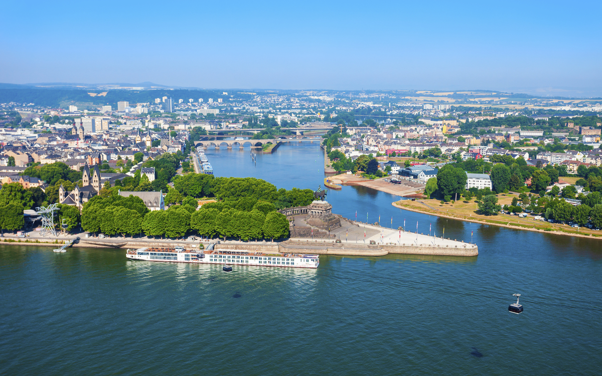 Deutsches Eck in Koblenz, Deutschland