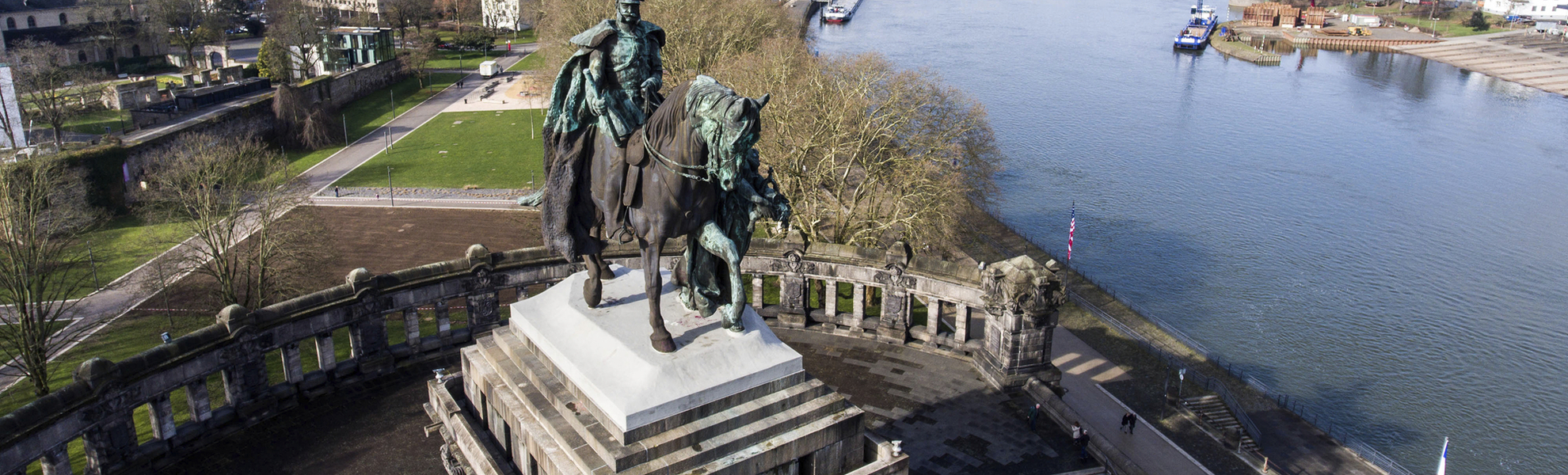 Deutsches Eck in Koblenz, Deutschland