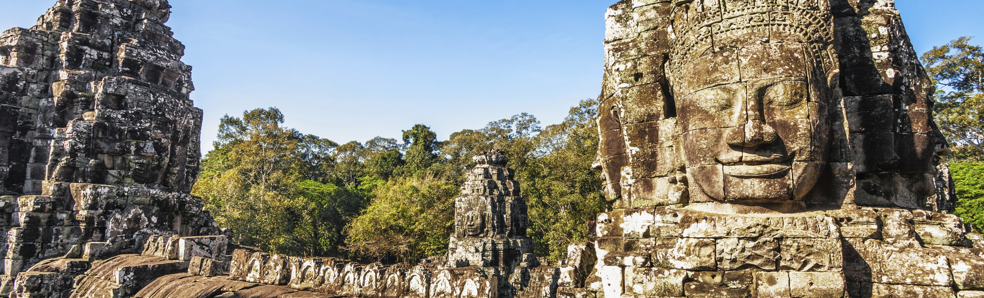 Steinskulptur in der Tempelanlage Angkor Wat, Kambodscha