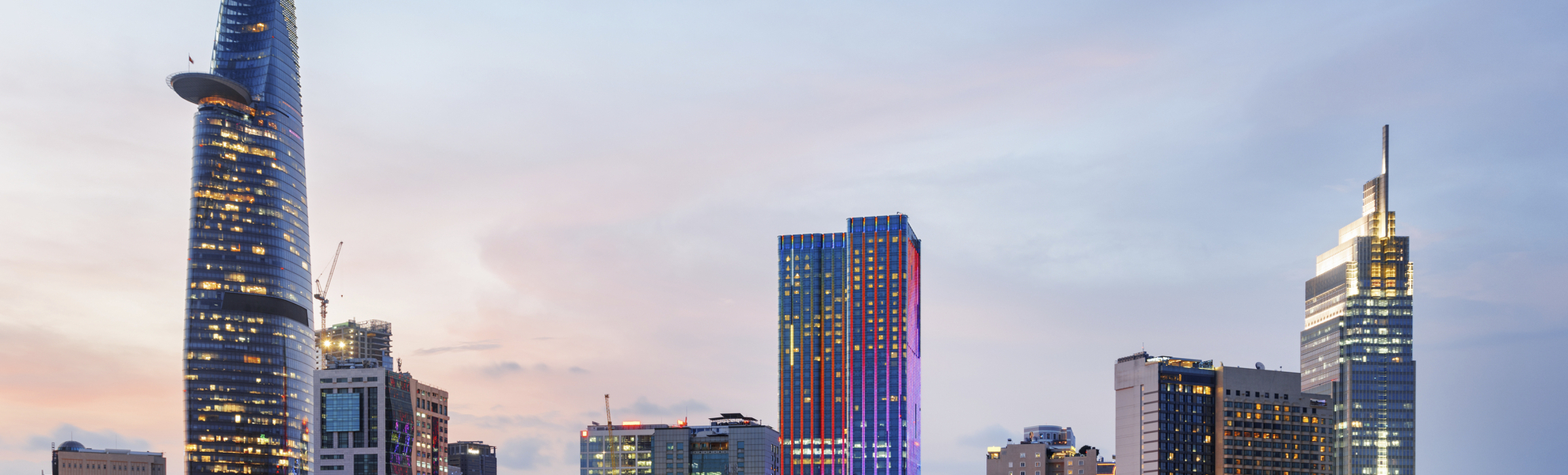 Sonnenuntergang in Saigon, Vietnam