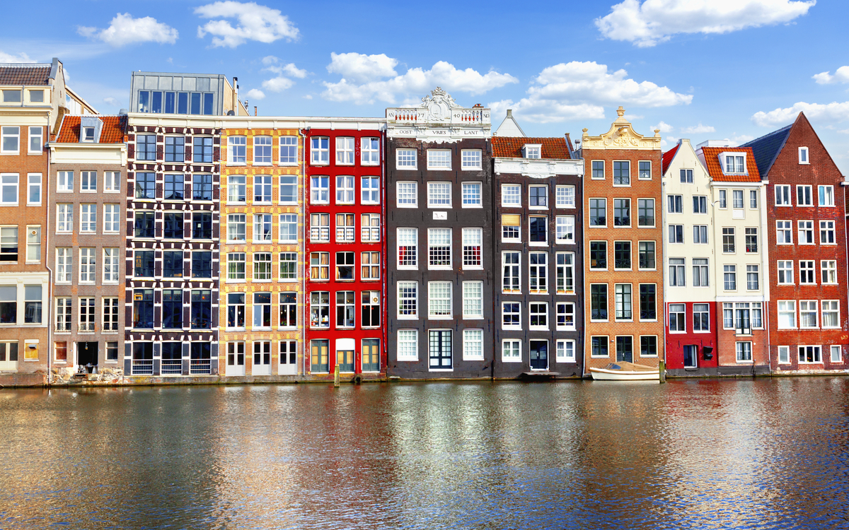 Hauser am Kanal von Amsterdam, Niederlande