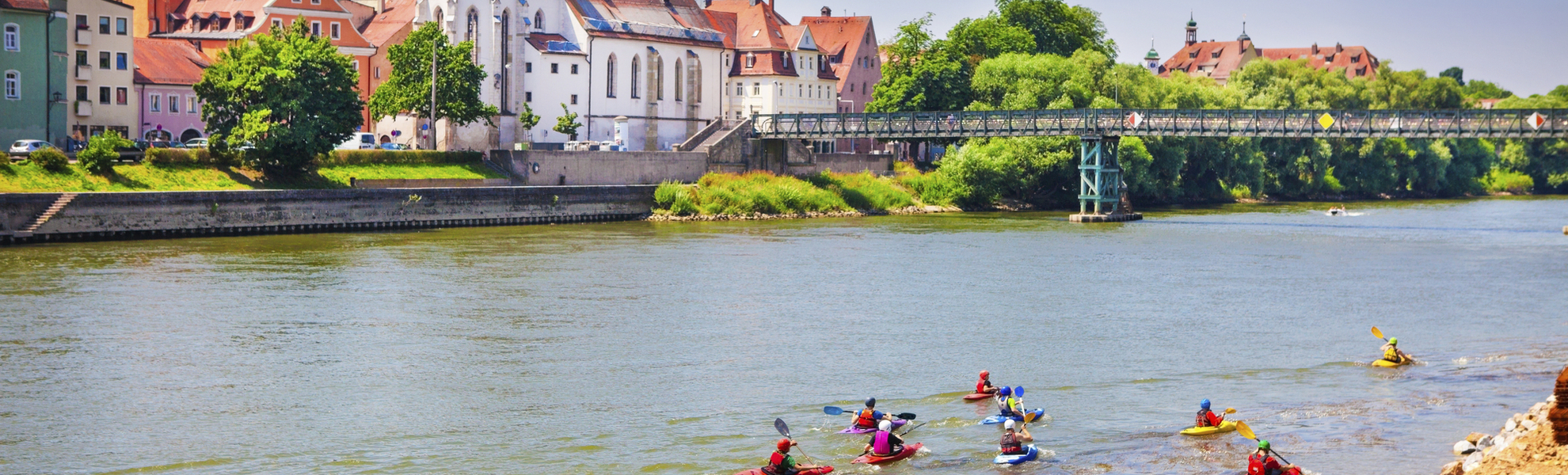 Donau in Regensburg, Deutschland