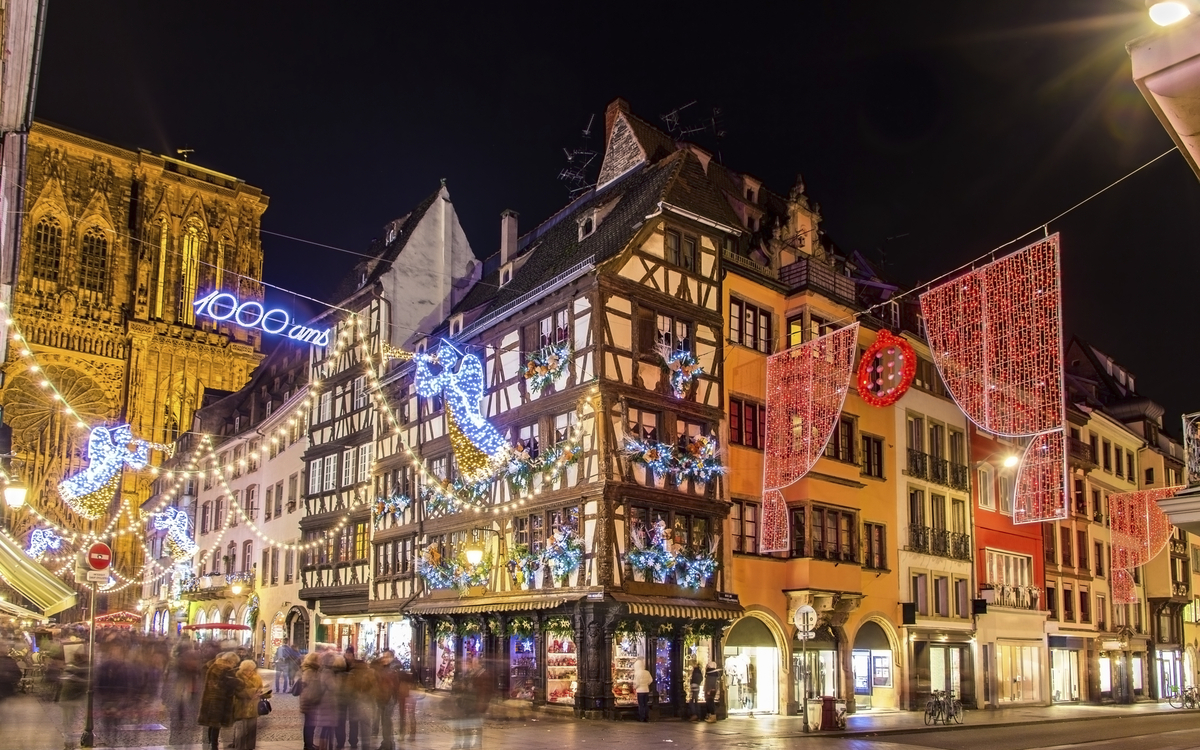 Weihnachtsmarkt in Straßburg, Frankreich