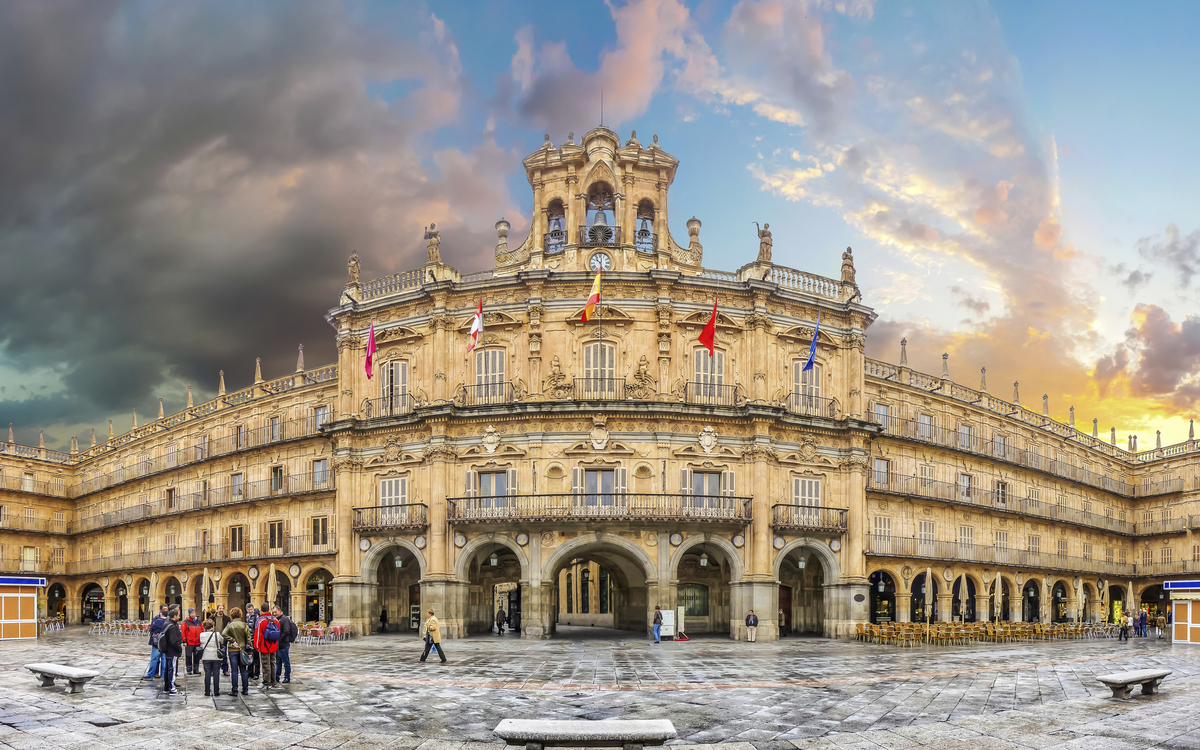 Der Plaza Major in Salamanca, Spanien