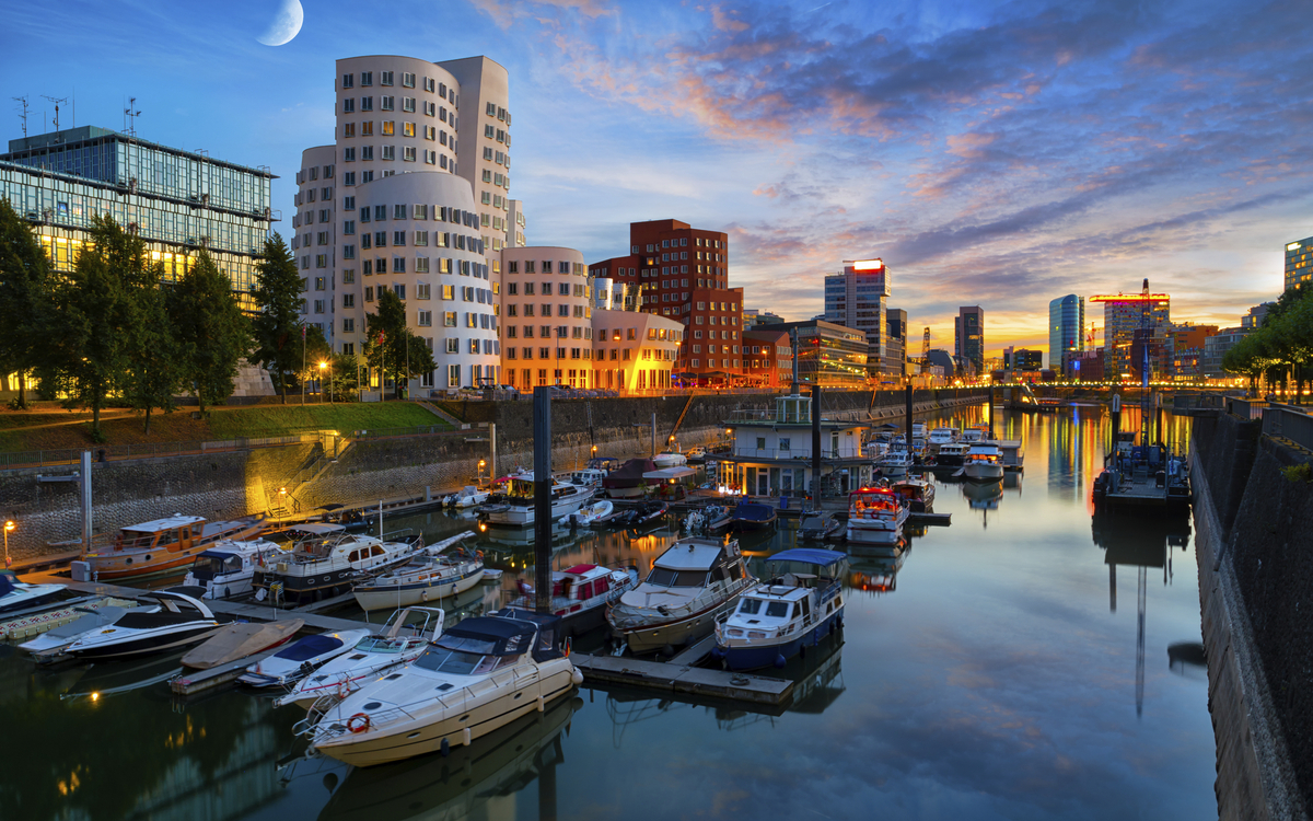 Medienhafen in Düsseldorf, Deutschland