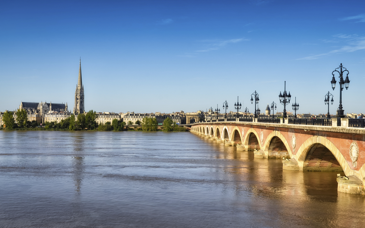 Garonne in Bordeaux, Frankreich