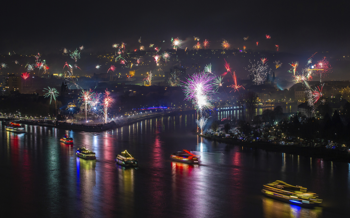 Rhein in Flammen in Koblenz, Deutschland