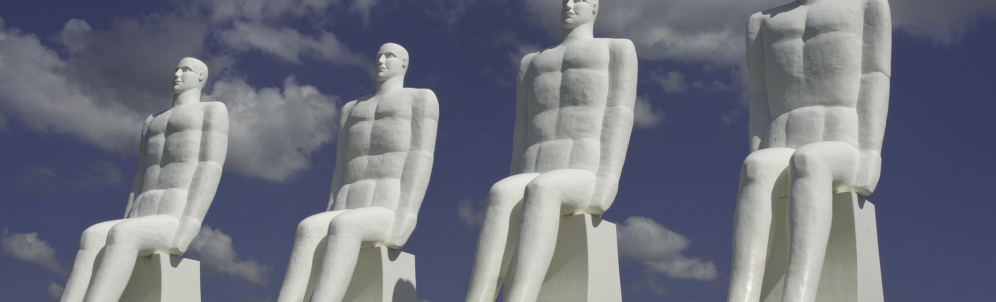 Der Mensch am Meer Statue in Esbjerg, Dänemark