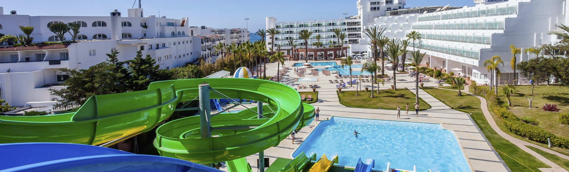 Wasserrutschen im Amadil Beach Hotel in Agadir, Marokko