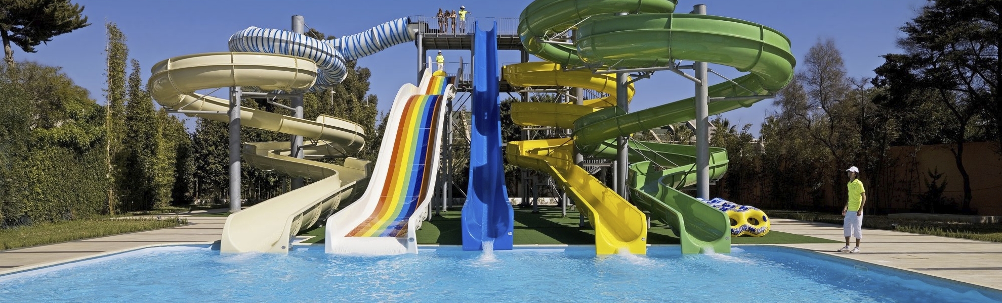 Wasserrutschen im Amadil Beach Hotel in Agadir, Marokko