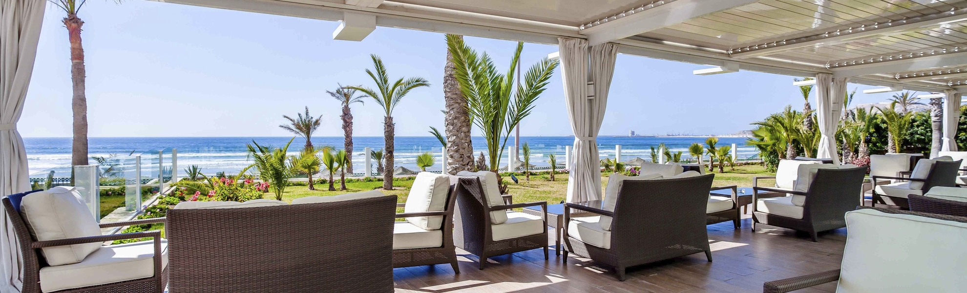 Terrasse im Amadil Beach Hotel in Agadir, Marokko