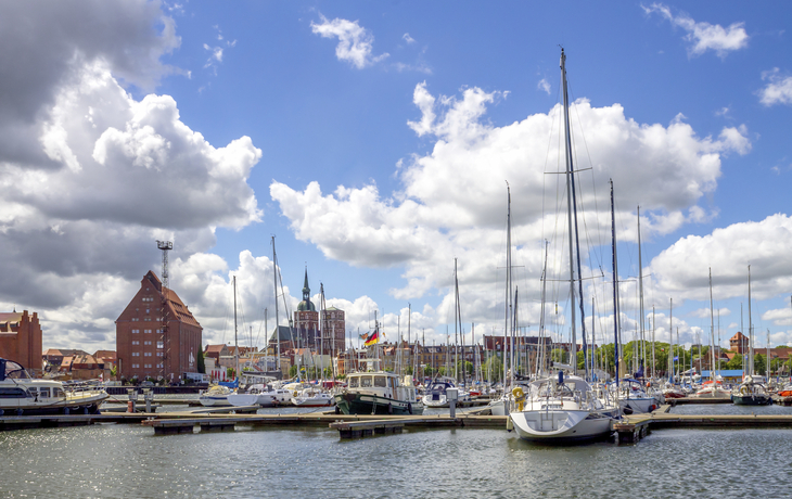 Der Hafen von Stralsund, Deutschland