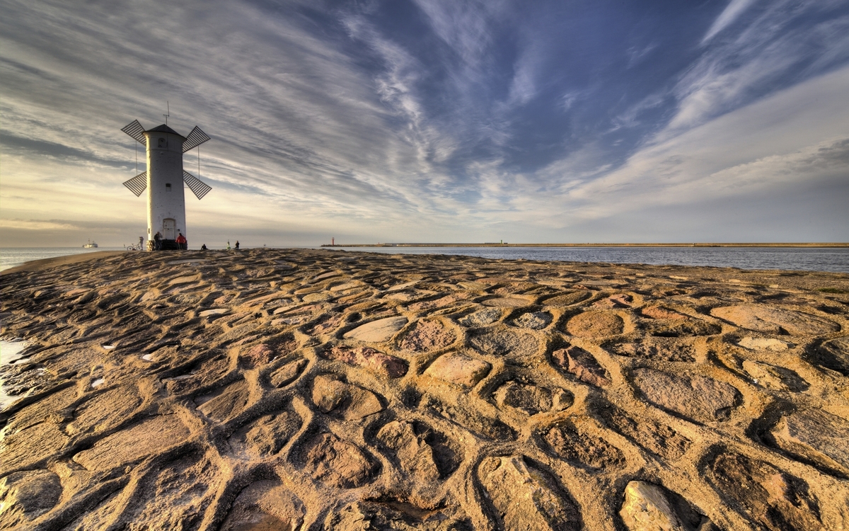 Strand von Swinemuende, Polen