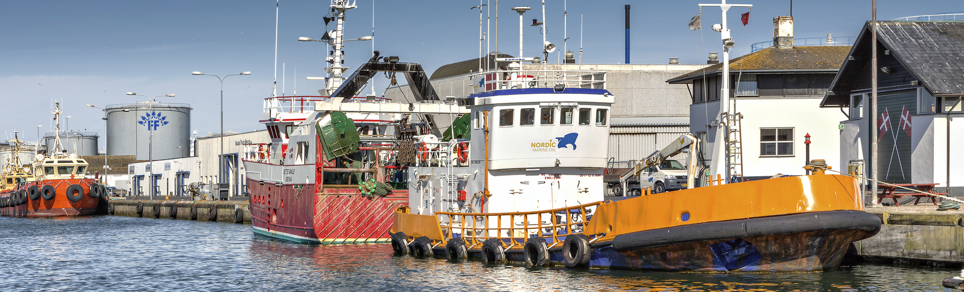 Boote im Hafen von Skagen, Dänemark