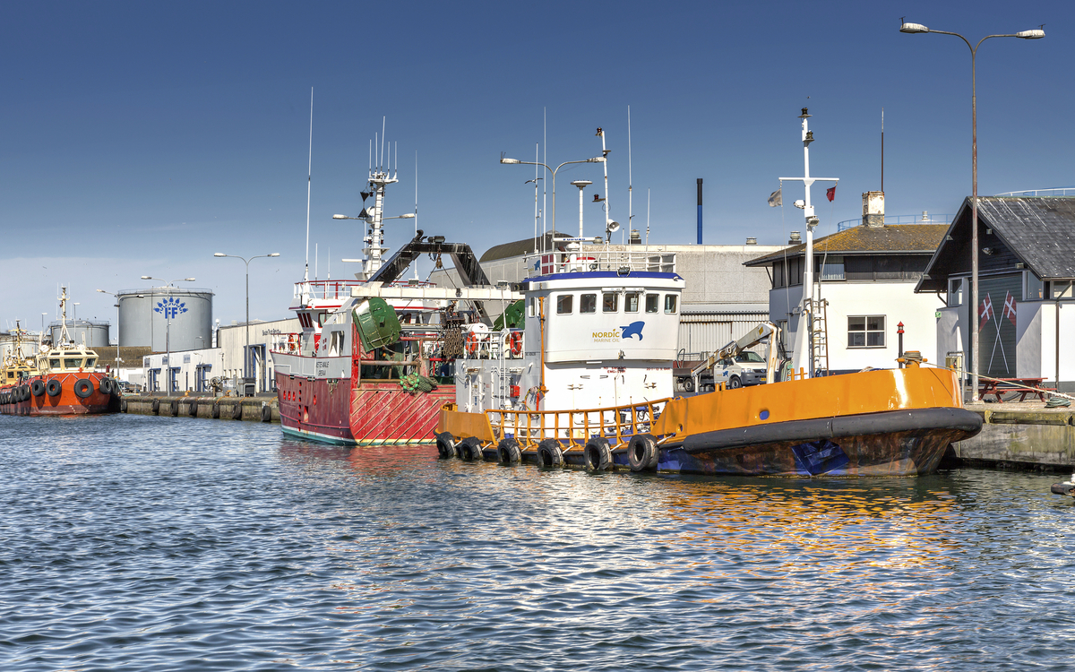 Boote im Hafen von Skagen, Dänemark