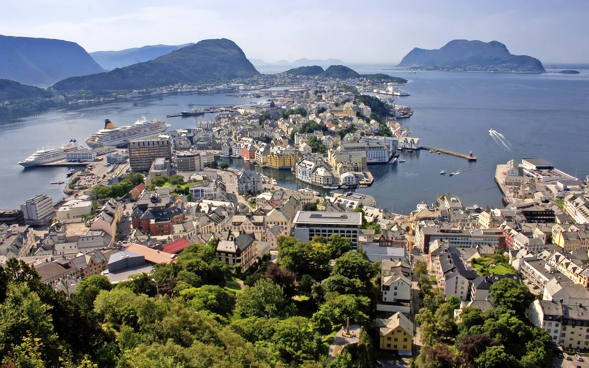 Panorama von Alesund, Norwegen