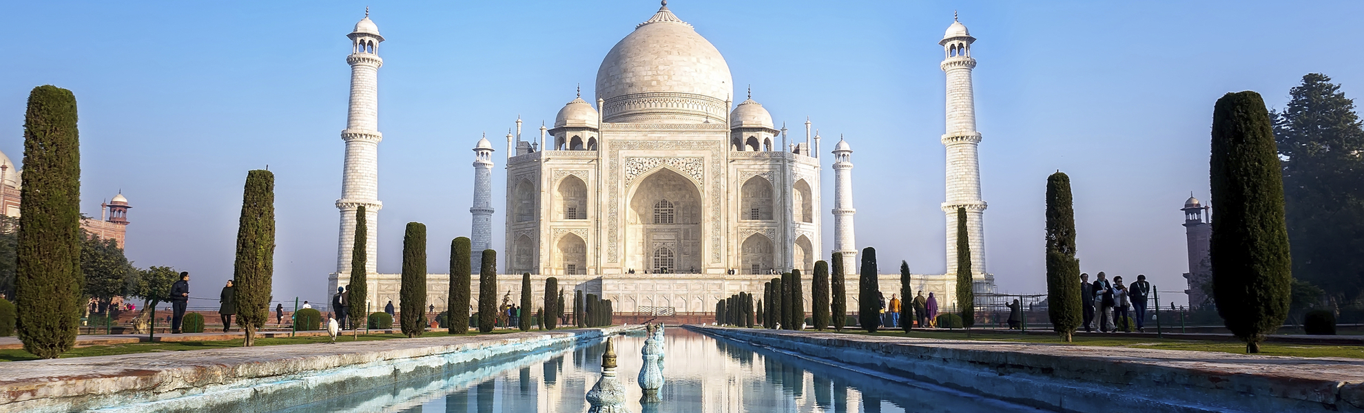Mausoleum Taj Mahal am Stadtrand von Agra, Indien
