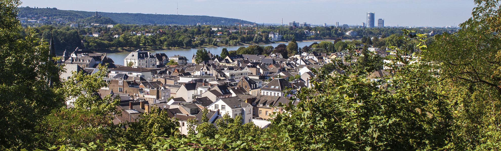 Blick auf Königswinter am Rhein, Deutschland